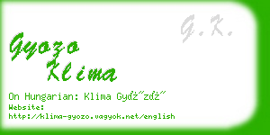 gyozo klima business card